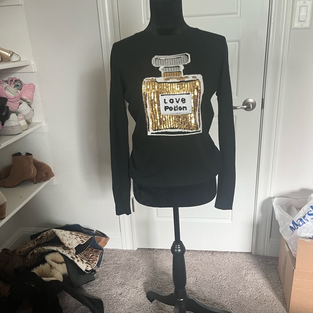 Saks Fifth Avenue Black Knit Sweater